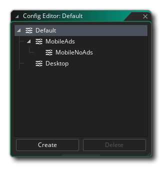 Child Configurations In The Configuration Editor