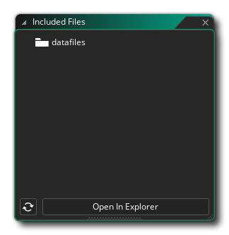 The Included Files Editor