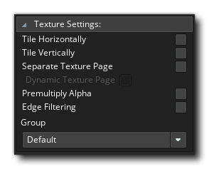 Texture Page Options