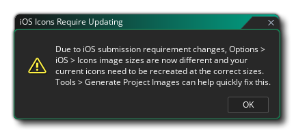 iOS Icon Warning