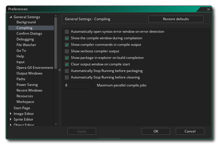 Compiling Preferences